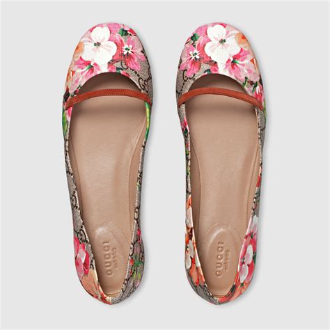 gucci blooms ballet flats|gucci flat shoes women's.